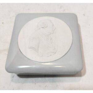 Vtg KPM German Porcelain Jewelry Cameo Dresser Box Johann Sebastian Muller